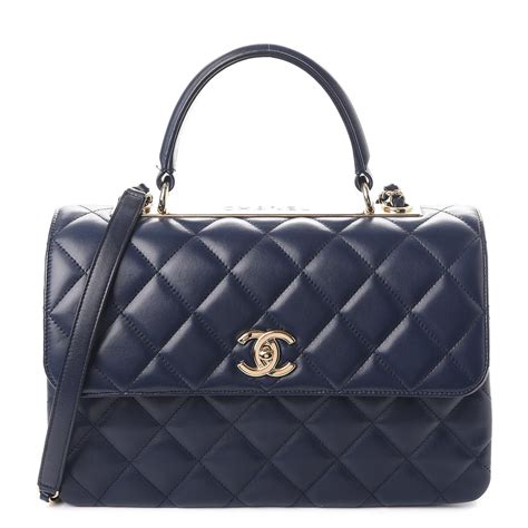 navy blue Chanel purse